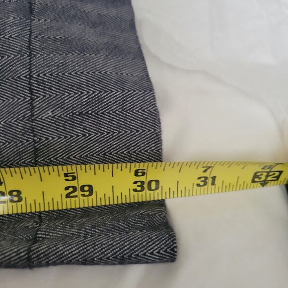 Women Wide Leg Dress Pants Size 6 Herringbone 98% Cotton Flowey Palazzo Business - Picture 10 of 10